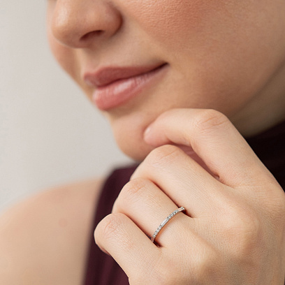 Золотое кольцо с бриллиантами кб0617lg №2