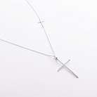 Золотое колье "Крестик" с бриллиантами колб0187va от ювелирного магазина Оникс