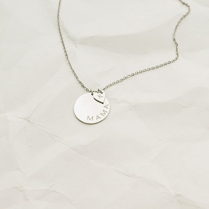 Срібне кольє з гравіюванням "Маленька любов" 18976 №8