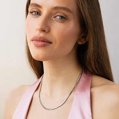 Серебряная цепочка (снейк) 4мм 15230-4 №8