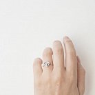 Золотое кольцо "Сердечко" с бриллиантами к191 от ювелирного магазина Оникс - 3