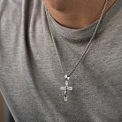 Срібний хрест "Розп'яття. Спаси і Збережи" 1173 от ювелирного магазина Оникс - 1