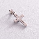Срібний хрестик з фіанітами (родій) 132011 от ювелирного магазина Оникс - 2