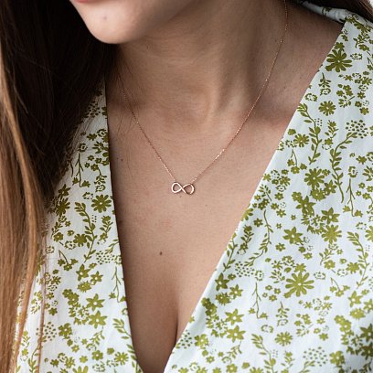 Золоте кольє "Нескінченність" кол01422 №2