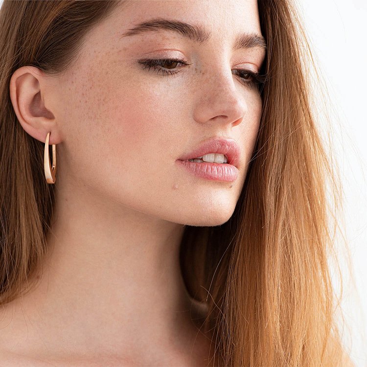 Золотые серьги "Изящество" с04337 от ювелирного магазина Оникс - 1