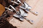 Сережки "Метелики" (фіаніт) 12625 от ювелирного магазина Оникс - 1