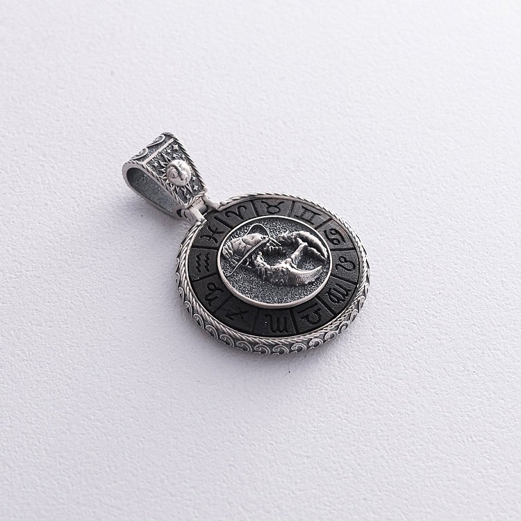 Срібний кулон "Знак зодіаку Рак" з ебеном 1041рак від ювелірного магазину Онікс - 7