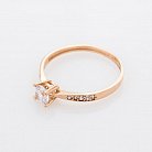 Золотое помолвочное кольцо с фианитами к04211 от ювелирного магазина Оникс - 1