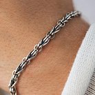 Мужской серебряный браслет "Бесконечность" 141654 от ювелирного магазина Оникс - 3