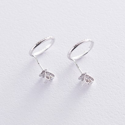 Золотые серьги с бриллиантами сб0335di №3