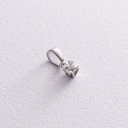 Золотой кулон с фианитом п03128