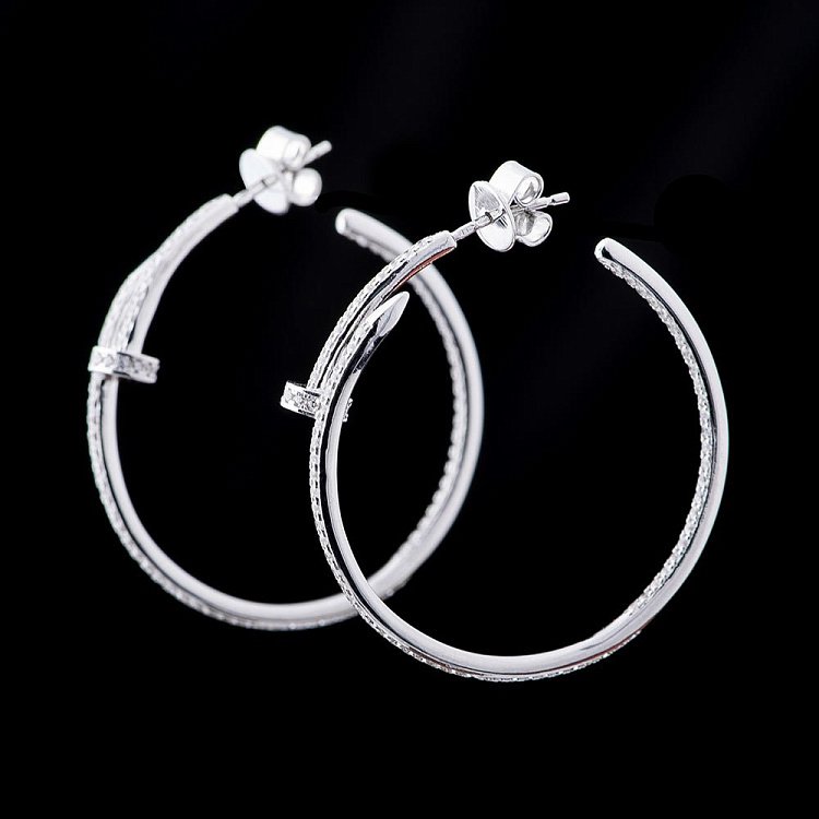 Срібні сережки "Цвяшки" з фіанітами 121749 від ювелірного магазину Онікс - 4