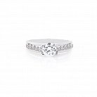 Серебряное кольцо с фианитами (родий) 111358 от ювелирного магазина Оникс - 3
