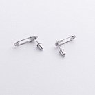 Сережки - пусети "Шпильки" у сріблі 123411 от ювелирного магазина Оникс - 1