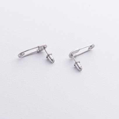 Сережки - пусети "Шпильки" у сріблі 123411 №3