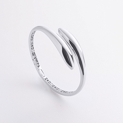 Жесткий браслет "Rosemarie" в белом золоте б05608