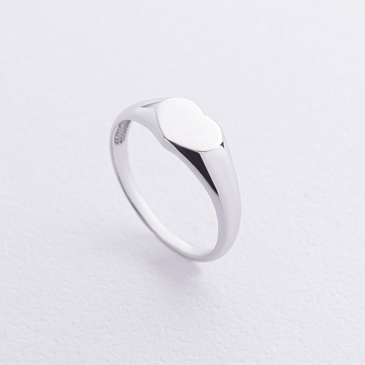 Каблучка "Сердечко" в білому золоті к08169 від ювелірного магазину Онікс - 2