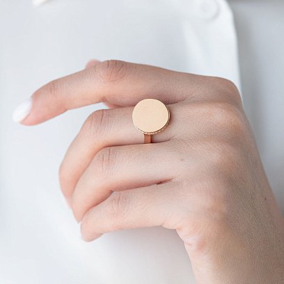 Кольцо "Давина" в красном золоте (фианиты) к06892 №2