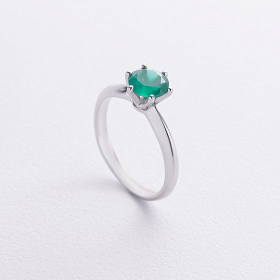Серебряное кольцо с агатом 1851/1p-GRAG