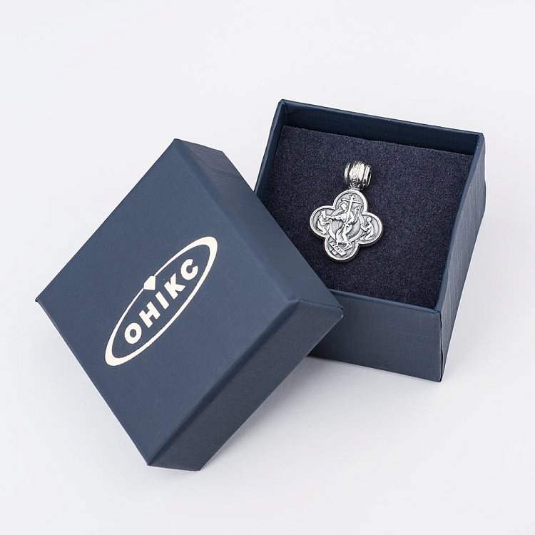 Серебряный крестик (чернение) 13092 от ювелирного магазина Оникс - 6