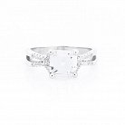 Серебряное помолвочное кольцо с фианитами 111935 от ювелирного магазина Оникс - 2