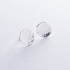 Срібні сережки-пусети "Сонячні зайчики" 122600 от ювелирного магазина Оникс - 3