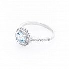 Женское кольцо с голубым топазом (фианиты) 111428 от ювелирного магазина Оникс - 2