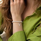 Срібний браслет "Герб України - Тризуб" з перлами 1051 от ювелирного магазина Оникс - 6