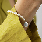 Серебряный браслет "Монетка" с жемчугом 905-01436 от ювелирного магазина Оникс - 4