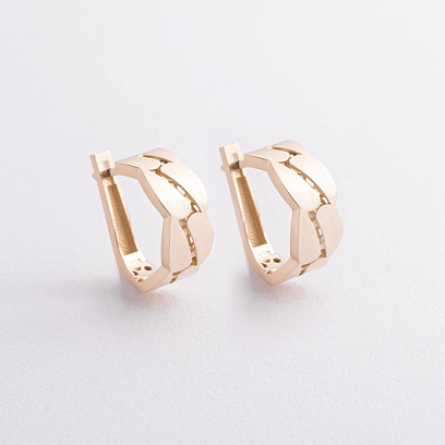 Сережки "Merry" у жовтому золоті с09406