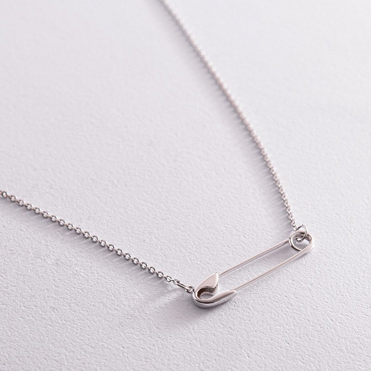 Кольє "Шпилька" у білому золоті кол02252 від ювелірного магазину Онікс - 7