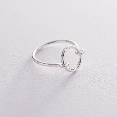 Серебряное кольцо "Круг" 112280