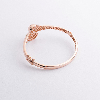 Жесткий браслет "Miriam" в красном золоте б05733 №3