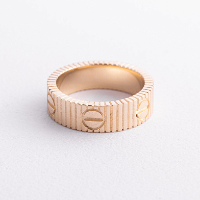 Каблучка "Love" у жовтому золоті к08421