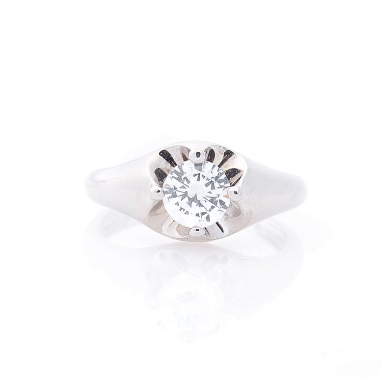 Золота каблучка з фіанітом к04808 - 2 Золота каблучка з фіанітом к04808 від ювелірного магазину Онікс - 2