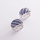 Золоті сережки з синім сапфіром і діамантами MR15111Egm от ювелирного магазина Оникс - 2