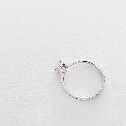 Золота заручальна каблучка з фіанітом к04428 №3