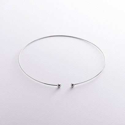 Колье - чокер "Miley" в серебре с шариками 1204