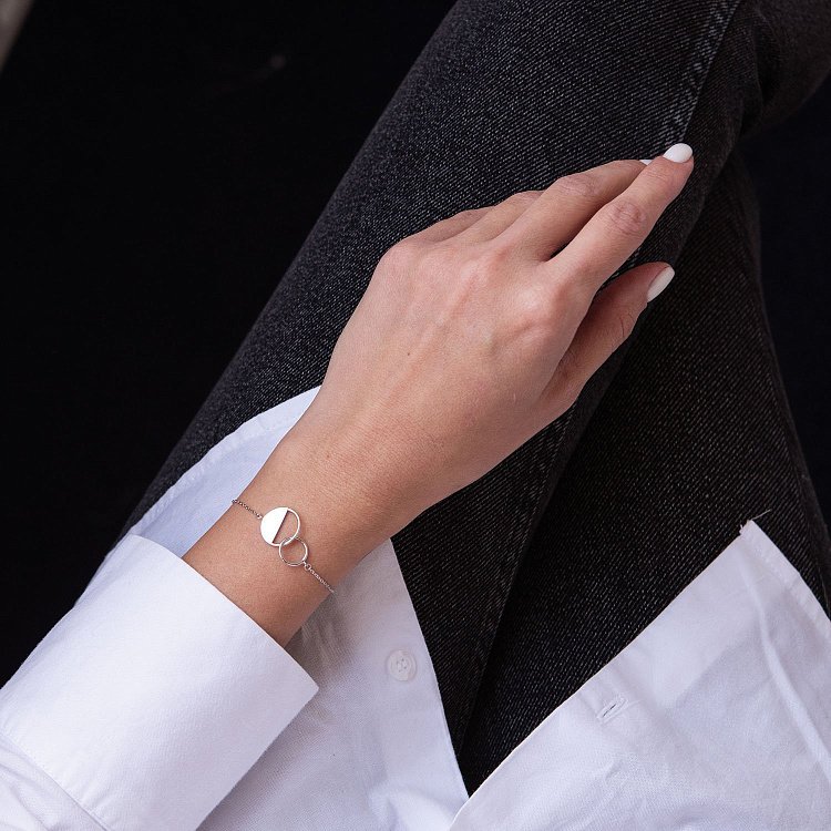 Золотий браслет "Переплетення" б04735 від ювелірного магазину Онікс - 1