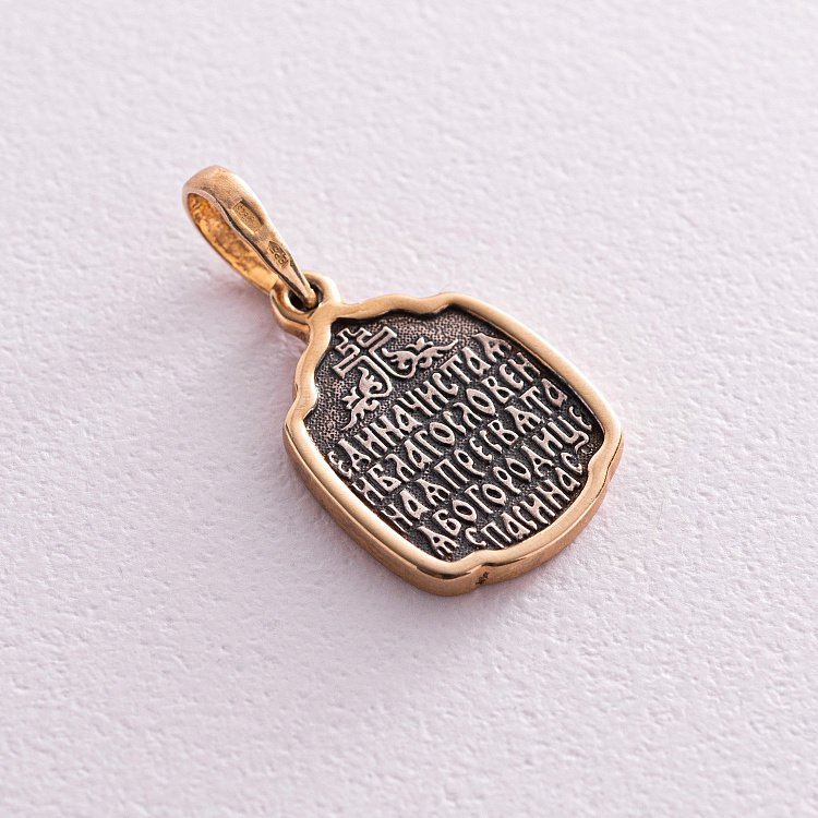 Серебряная ладанка с чернением и позолотой 131755 от ювелирного магазина Оникс - 1