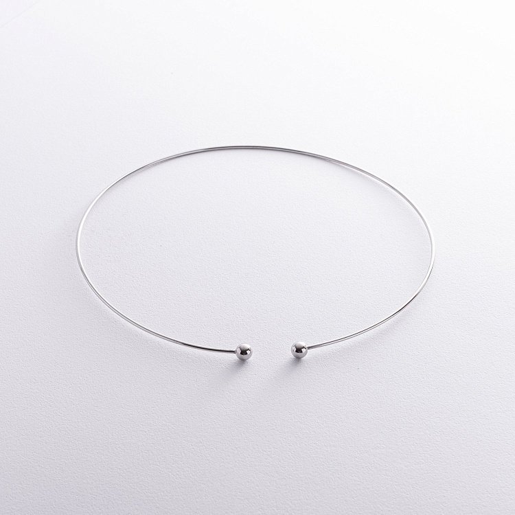 Колье - чокер "Miley" в серебре с шариками 1204 от ювелирного магазина Оникс