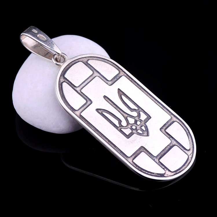 Серебряная подвеска "Я з України" 744п от ювелирного магазина Оникс - 1