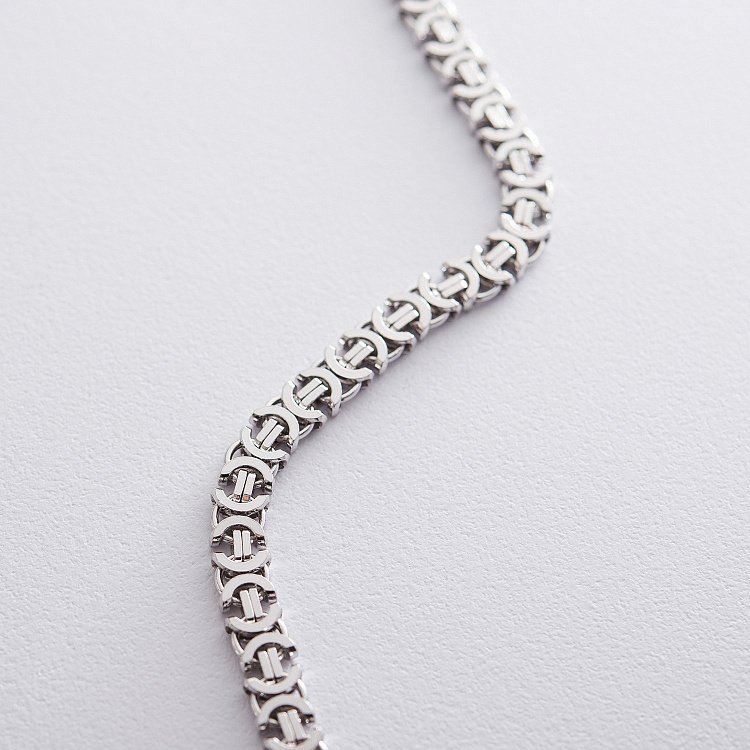 Мужской серебряный браслет (Евро 0.7 см) рс216915 от ювелирного магазина Оникс - 2