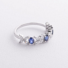 Золота каблучка "Конюшина" з діамантами і сапфірами кб0672ca от ювелирного магазина Оникс - 1