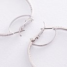 Золоті сережки - кільця з діамантами с770 от ювелирного магазина Оникс - 4