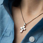 Золотий хрест із чорними діамантами пб0331м от ювелирного магазина Оникс - 3