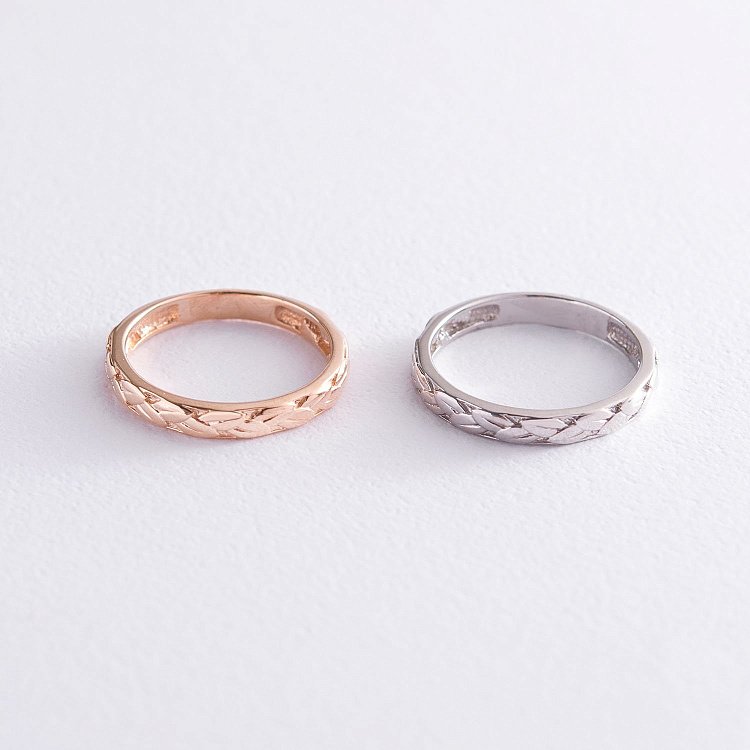 Кольцо "Колосок" в белом золоте к06596 от ювелирного магазина Оникс - 2