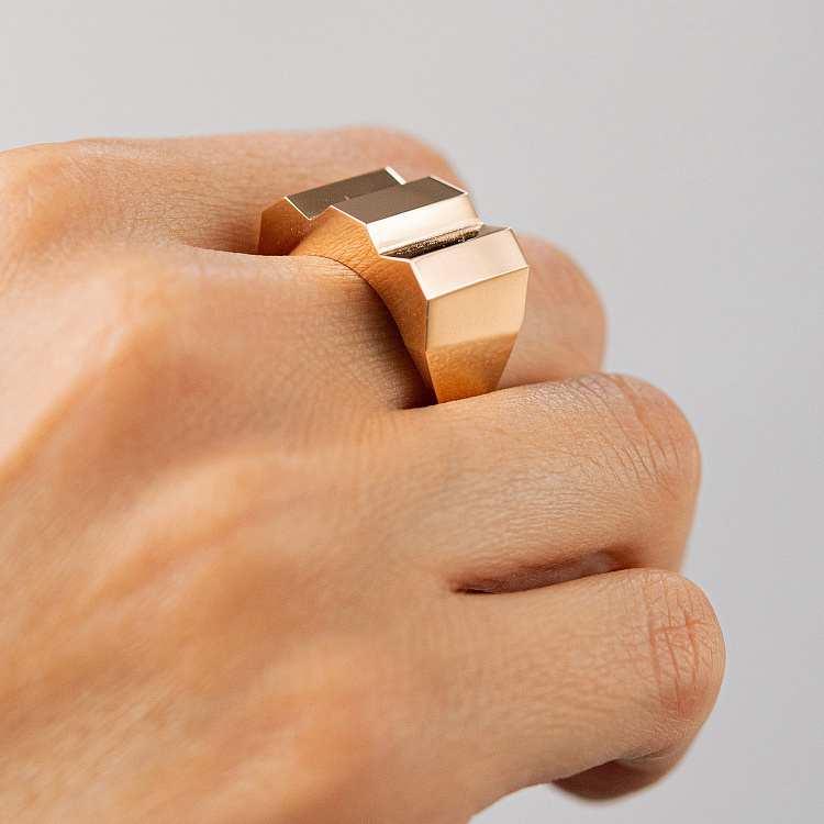 Кольцо "Gabriela" в желтом золоте к08365 от ювелирного магазина Оникс - 5