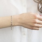 Серебряный браслет с сердечками и звездочками (фианит) 141335 от ювелирного магазина Оникс - 3
