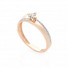 Золотое помолвочное кольцо (фианиты) к05553 от ювелирного магазина Оникс